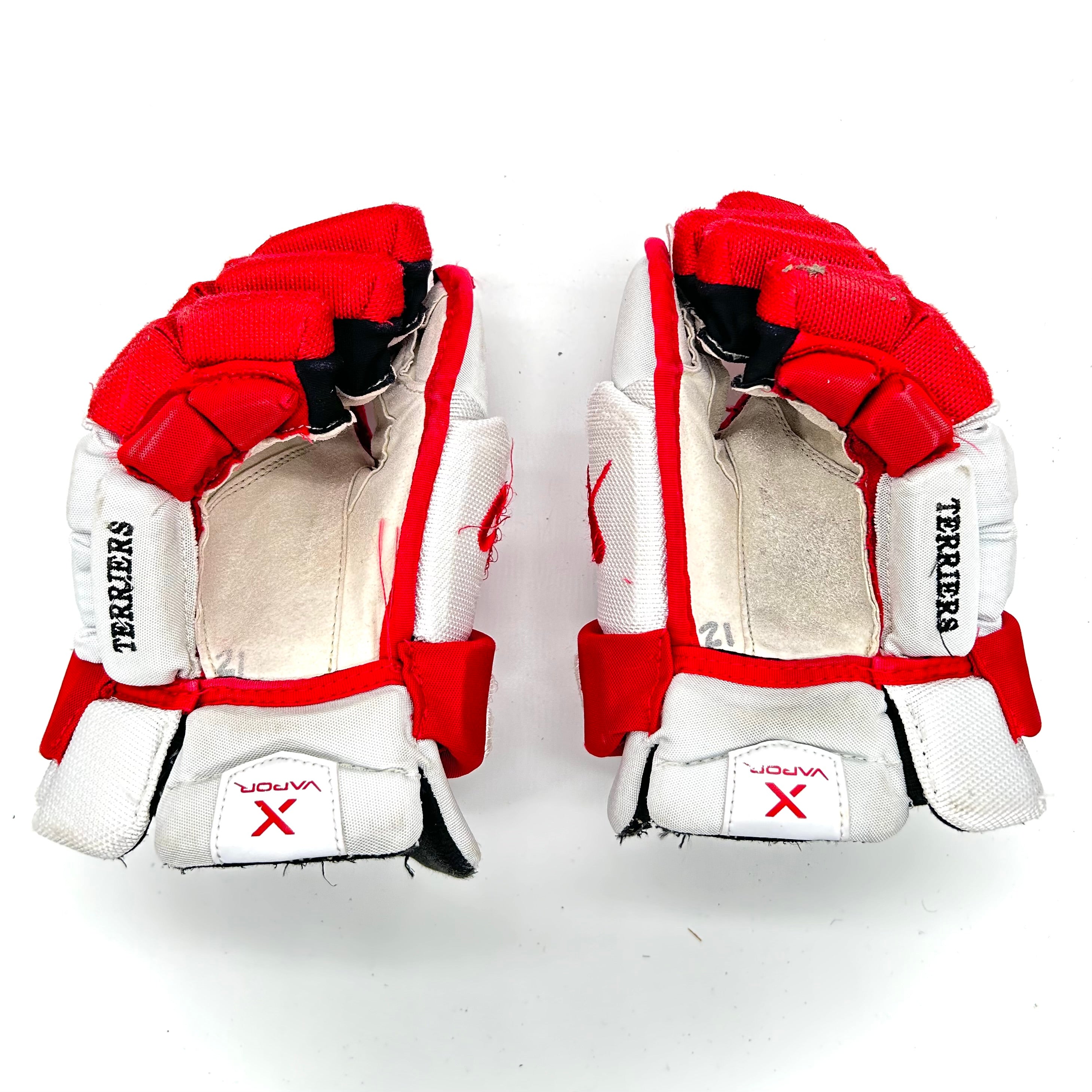 Bauer Vapor Hyperlite - Gants Pro Stock d'occasion (blanc/rouge)